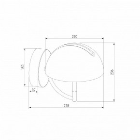 Бра Eurosvet Emisfero 50083/1 LED золото в Ноябрьске - noyabrsk.mebel24.online | фото 3