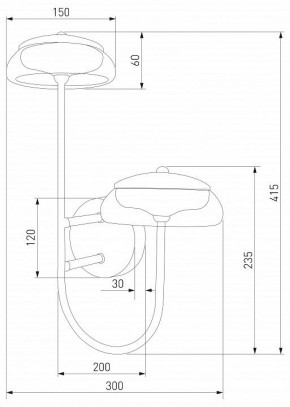 Бра Eurosvet Fungo 50388/2 LED черный в Ноябрьске - noyabrsk.mebel24.online | фото 5