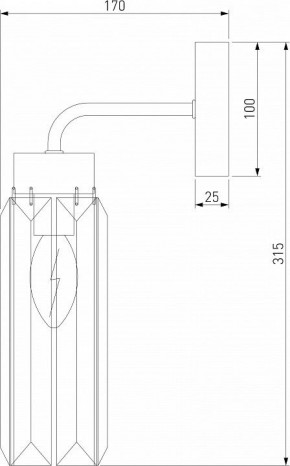 Бра Eurosvet Gilian 60163/1 латунь в Ноябрьске - noyabrsk.mebel24.online | фото 3