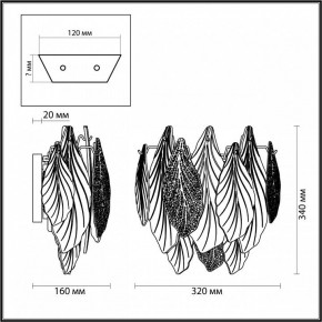 Бра Odeon Light Lace 5052/3W в Ноябрьске - noyabrsk.mebel24.online | фото 4