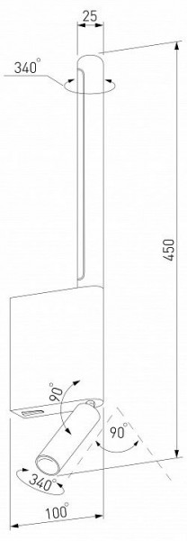 Бра с подсветкой Elektrostandard Sarca a066400 в Ноябрьске - noyabrsk.mebel24.online | фото 5