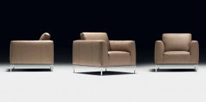 CAPRERA Armchair (P279.010.L30) КРЕСЛО, кожа 3094 сер.беж. цв. в Ноябрьске - noyabrsk.mebel24.online | фото