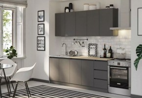 ЧЕЛСИ Кухонный гарнитур 2,0 м (Графит) в Ноябрьске - noyabrsk.mebel24.online | фото