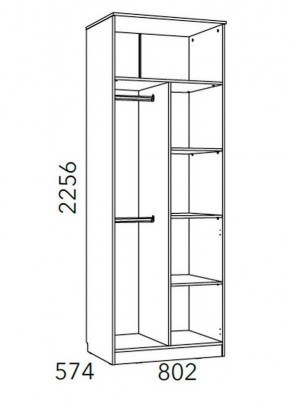 Детская Фанк Шкаф для одежды НМ 014.07 М в Ноябрьске - noyabrsk.mebel24.online | фото 3