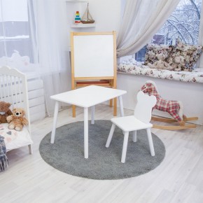 Детский комплект стол и стул «Мишка» Rolti Baby (белый/белый, массив березы/мдф) в Ноябрьске - noyabrsk.mebel24.online | фото 2