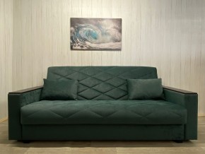 Диван Престиж-15 (НПБ+МДФ) велюр Sensey bottle green в Ноябрьске - noyabrsk.mebel24.online | фото 2