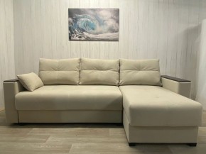 Диван угловой Комфорт-3 (НПБ+МДФ) велюр Luma 01 в Ноябрьске - noyabrsk.mebel24.online | фото