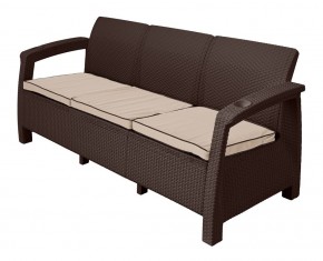 Диван Yalta Premium Sofa 3 Set (Ялта) шоколадный (+подушки под спину) в Ноябрьске - noyabrsk.mebel24.online | фото 1