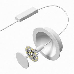 DK2700-WH Встраиваемый светильник, IP 20, 7 Вт, LED 3000, белый, алюминий в Ноябрьске - noyabrsk.mebel24.online | фото 5