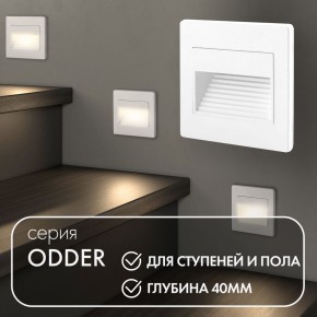 DK3050-WH Светильник встраиваемый в стену, IP 20, LED 3000, 1 Вт, белый, пластик в Ноябрьске - noyabrsk.mebel24.online | фото 5