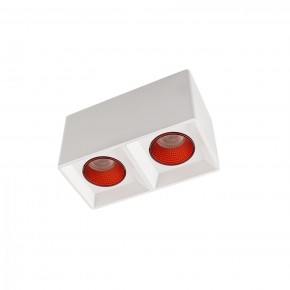 DK3085-WH+RD Светильник накладной IP 20, 10 Вт, GU5.3, LED, белый/красный, пластик в Ноябрьске - noyabrsk.mebel24.online | фото 1