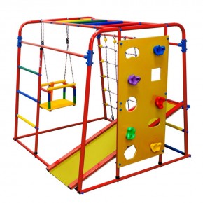 ДСК Start baby 2 цв.красный радуга (скалодром, сетка-лаз, горка, качель, рукоход) (2 кор) в Ноябрьске - noyabrsk.mebel24.online | фото