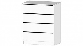 ЭЛЕГАНТ Комод 4 ящика (белый) в Ноябрьске - noyabrsk.mebel24.online | фото