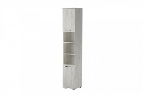 ИТАЛИЯ П-400 Пенал 2дв. (дуб крафт белый) в Ноябрьске - noyabrsk.mebel24.online | фото 2