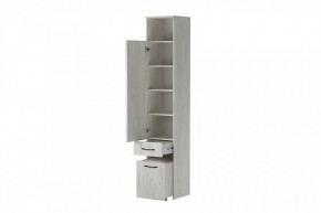 ИТАЛИЯ П1Я-400 Пенал с пуфом  (дуб крафт белый) в Ноябрьске - noyabrsk.mebel24.online | фото 2