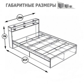 Камелия Кровать 1800, цвет белый, ШхГхВ 183,5х217х78,2 см., сп.м. 1800х2000 мм., без матраса, основание есть в Ноябрьске - noyabrsk.mebel24.online | фото 4