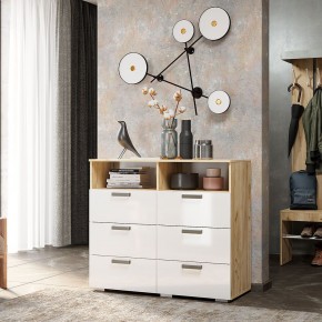 Комод Азаро (Крафт/Белый глянец) в Ноябрьске - noyabrsk.mebel24.online | фото 3