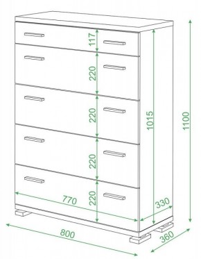 Комод Домино Лайт КМ-2 в Ноябрьске - noyabrsk.mebel24.online | фото 2