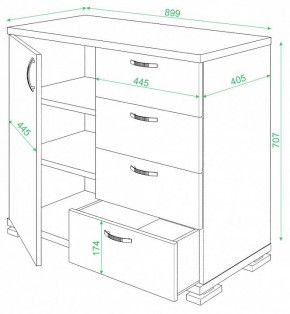 Комод Домино ТБ-4МН в Ноябрьске - noyabrsk.mebel24.online | фото 2
