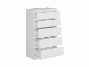Комод КАСТОР с пятью ящиками, цвет белый в Ноябрьске - noyabrsk.mebel24.online | фото 2