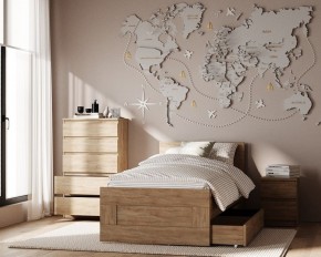 Комод КАСТОР с пятью ящиками, цвет Дуб Сонома в Ноябрьске - noyabrsk.mebel24.online | фото 3