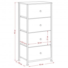 Комод Leset Линкс 4 ящика (МДФ) в Ноябрьске - noyabrsk.mebel24.online | фото 12