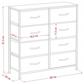 Комод Leset Линкс 8 ящ. (к/з), Каркас Белый, ящики Белые в Ноябрьске - noyabrsk.mebel24.online | фото 8