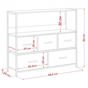 Комод Leset Локи 5 ящиков с полкой в Ноябрьске - noyabrsk.mebel24.online | фото 13