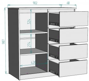 Комод Мальта K115 в Ноябрьске - noyabrsk.mebel24.online | фото 2