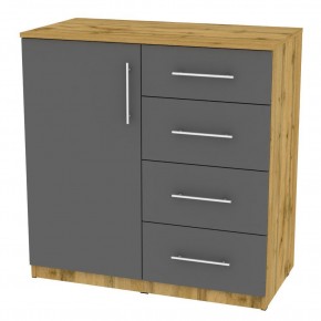 Комод "Калисто (K17)" ручка рейлинг (ДВ-Графит) в Ноябрьске - noyabrsk.mebel24.online | фото
