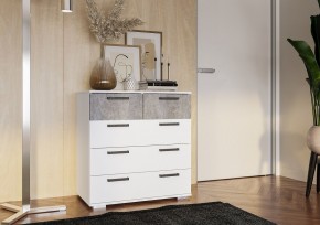 Комод Стандарт-5 NEW (белый/цемент светлый) в Ноябрьске - noyabrsk.mebel24.online | фото 3