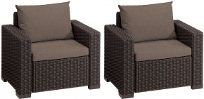 Комплект кресел Калифорния (California chair) коричневые в Ноябрьске - noyabrsk.mebel24.online | фото 2