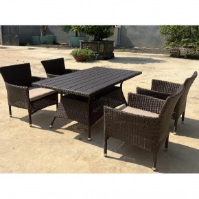 Комплект мебели из иск. ротанга AM-196B/T196 Brown 4Pcs (4+1) в Ноябрьске - noyabrsk.mebel24.online | фото 3