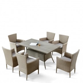 Комплект плетеной мебели AFM-195-6Pcs Beige (6+1) в Ноябрьске - noyabrsk.mebel24.online | фото 3