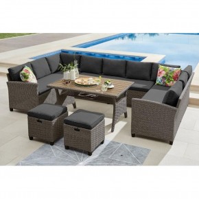 Комплект плетеной мебели AFM-370A Dark Grey в Ноябрьске - noyabrsk.mebel24.online | фото 1