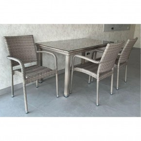 Комплект плетеной мебели T256C/Y376C-W85 Latte (4+1) + подушки на стульях в Ноябрьске - noyabrsk.mebel24.online | фото 2