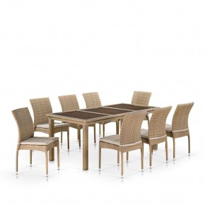 Комплект плетеной мебели T365/Y380B-W65 Light Brown (8+1) в Ноябрьске - noyabrsk.mebel24.online | фото 1