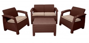 Комплект уличной мебели Yalta Premium Terrace Set (Ялта) шоколадый (+подушки под спину) в Ноябрьске - noyabrsk.mebel24.online | фото