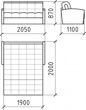 КОРАЛЛ 2 Диван БД 1800 в Ноябрьске - noyabrsk.mebel24.online | фото 5