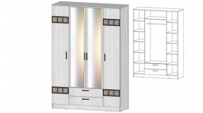 КОСТА-РИКА Шкаф 4-х створчатый (анкор светлый) в Ноябрьске - noyabrsk.mebel24.online | фото