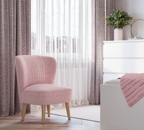 Кресло Унельма светло-розовый, ткань рогожка в Ноябрьске - noyabrsk.mebel24.online | фото 3