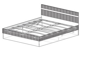 ОЛИВИЯ Кровать 1600 с основанием и ПМ в Ноябрьске - noyabrsk.mebel24.online | фото 4