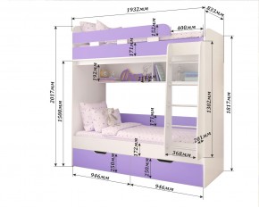 Кровать 2-х ярусная Юниор 5 в Ноябрьске - noyabrsk.mebel24.online | фото 2