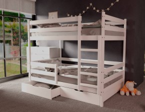 Кровать двухъярусная без крыши 80*160 Белый в Ноябрьске - noyabrsk.mebel24.online | фото
