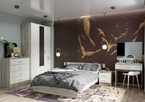 Кровать Гармония КР-602 1400 Дуб крафт серый/Дуб крафт белый в Ноябрьске - noyabrsk.mebel24.online | фото 2
