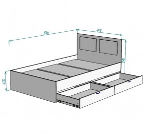 Кровать Ольга L45 (1200) 2 ящика в Ноябрьске - noyabrsk.mebel24.online | фото 2