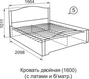 Кровать с латами Виктория 05 в Ноябрьске - noyabrsk.mebel24.online | фото 2