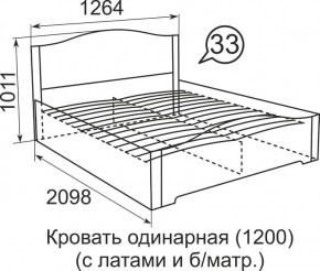 Кровать с латами Виктория 1600*2000 в Ноябрьске - noyabrsk.mebel24.online | фото 4