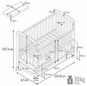 Кроватка Polini Kids Simple 304 в Ноябрьске - noyabrsk.mebel24.online | фото 9