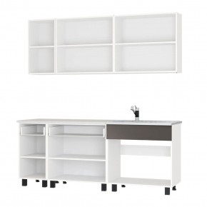Кухня Дакота 2,0 (бетон пайн/графит) в Ноябрьске - noyabrsk.mebel24.online | фото 2